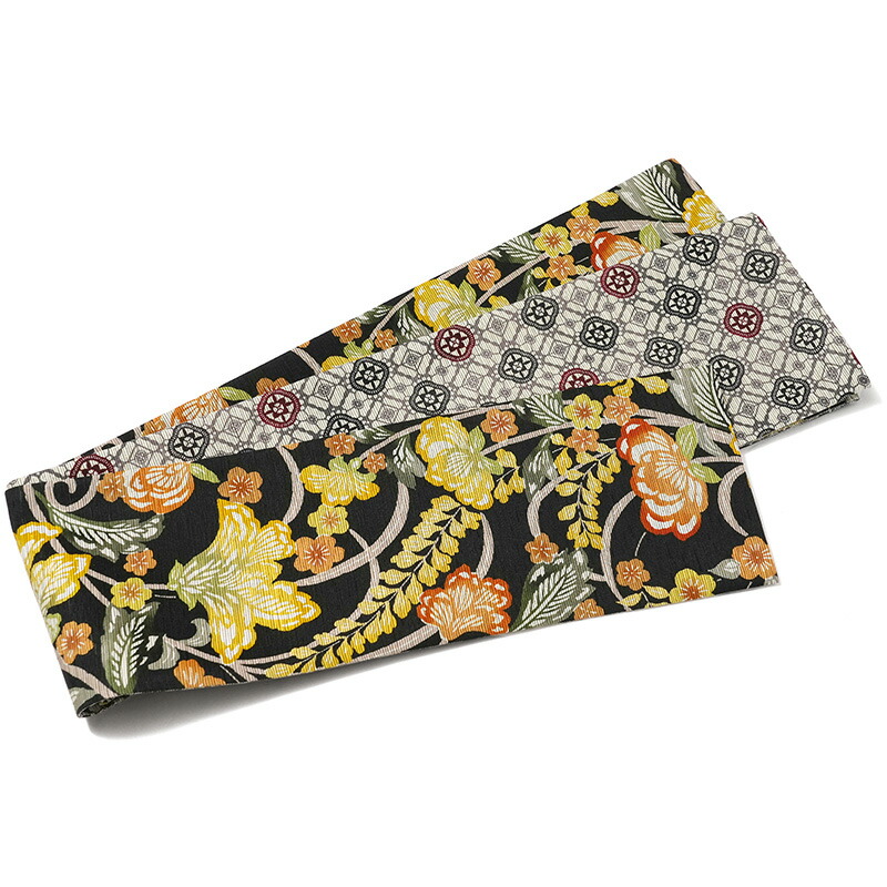 楽天市場】松田聖子 正絹 半幅帯 小袋帯 日本製 「薔薇とドット柄」白