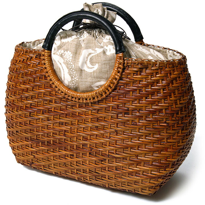 ラタン かごバッグ 茶色 ベージュ 女性用 鞄 かご 和装 夏 浴衣 着物 レディース アジアン ナチュラル 籠巾着 籠バッグ Vmaphotographystudios Com