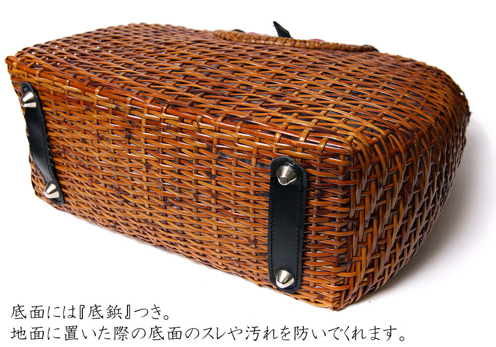 ラタン かごバッグ 茶色 ピンク 女性用 鞄 かご 和装 夏 浴衣 着物 レディース アジアン ナチュラル 籠巾着 籠バッグ septicin Com