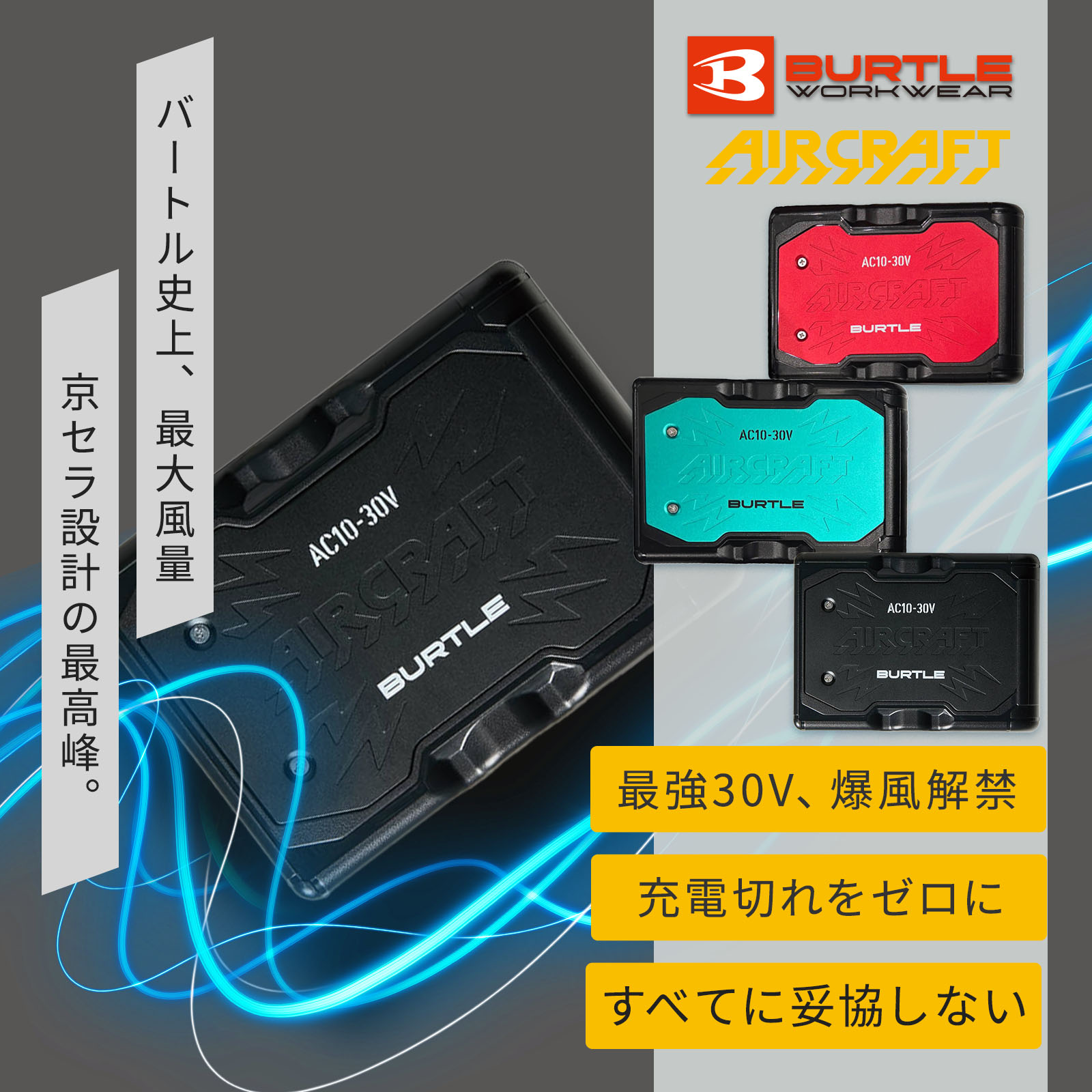 バートル エアークラフト AC10 2026SSモデル リチウムイオンバッテリー30V