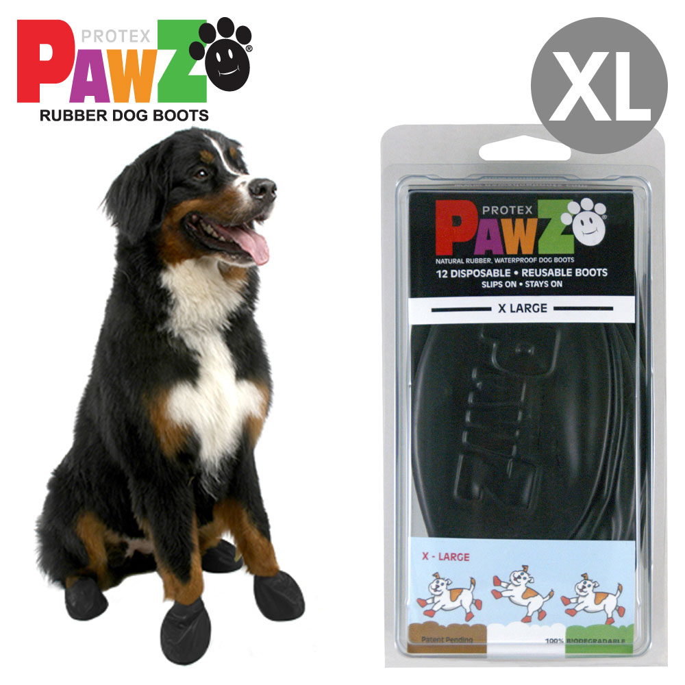 楽天市場 Pawz ラバードッグブーツ ブラック Xlサイズ 12枚入 4本足3回分 大型犬 超大型犬向け 犬用 ブーツ ポウズ パウズ アウトドア 肉球 保護 滑り止め Dear Dogs 犬のセレクトショップ