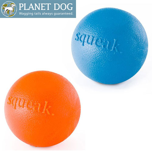 Planet Dog プラネットドッグ オービータフ スクイークボール オレンジ ブルー 直径約7.6cm 犬用おもちゃ 大型犬 投げるおもちゃ 噛むおもちゃ 水に浮く オービータフ 輸入商品