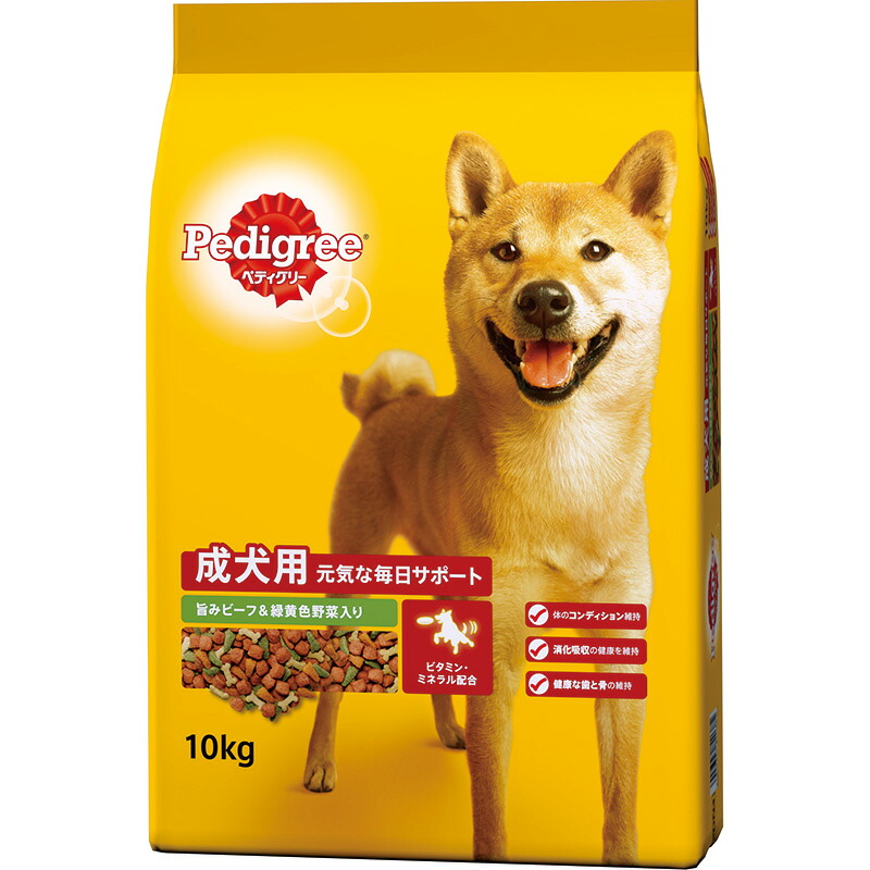 【お取り寄せ】 [マース] ペディグリー 成犬用 旨みビーフ＆緑黄色野菜入り 10kg タイ