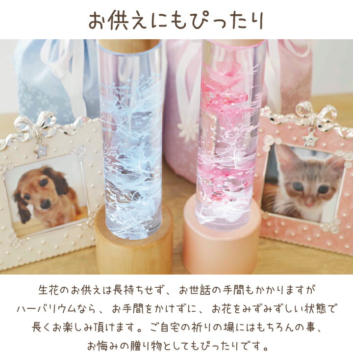 ハーバリウム ライト LEDペット仏具 ペット供養 仏花 ドライフラワー