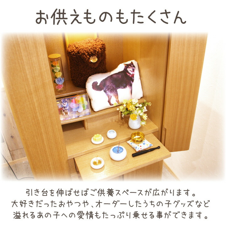ペット仏壇 リビング仏壇 40号 引き出し付 ペット供養 おしゃれ ペット用 ペット骨壷 ペット仏具 犬 猫 うさぎ かわいい 骨壷収納 複数 多頭 大型犬 自宅 位牌 大型 大きい ペット用仏壇 Rvcconst Com