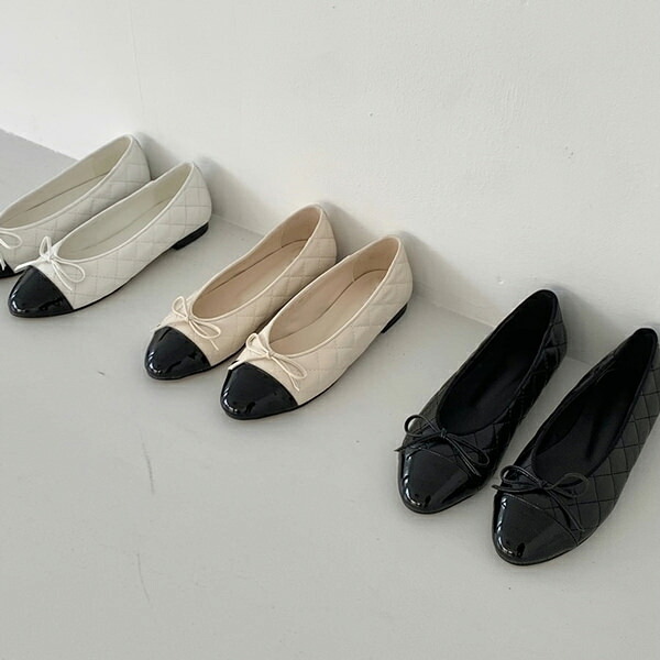 バレーシューズ パンプス りぼん シュロの葉 キャップトゥ レディース 平べったい 黒 白 黒いこと ベージュ 白いこと 歩き分かりやすい 一方ならずない 心地好い 靴 成人女性靴 韓国
