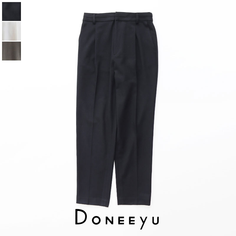 DONEEYU カシミヤタッチトラックパンツ　ブラック　サイズ36 DONEEYU カシミヤタッチトラックパンツ ブラック サイズ36