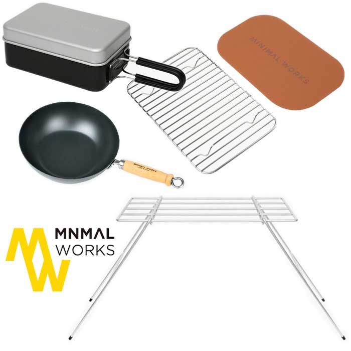 【SALE】【書き割りでお得♪】MINIMAL WORKS ミニマルワークス 勝手もと4点書き割り［IRON SHELF/MGFU-IR000-空想科学小説0ST］［BLACK WOK 26/MGTW-BP026-GO0BK］［LUNCH MESSTIN PAN/MGTW-LM000-GO0BK］［AWESOME PAD T \u0026 STEAM GRILL SET/MGTW-LM020-GO0SI］