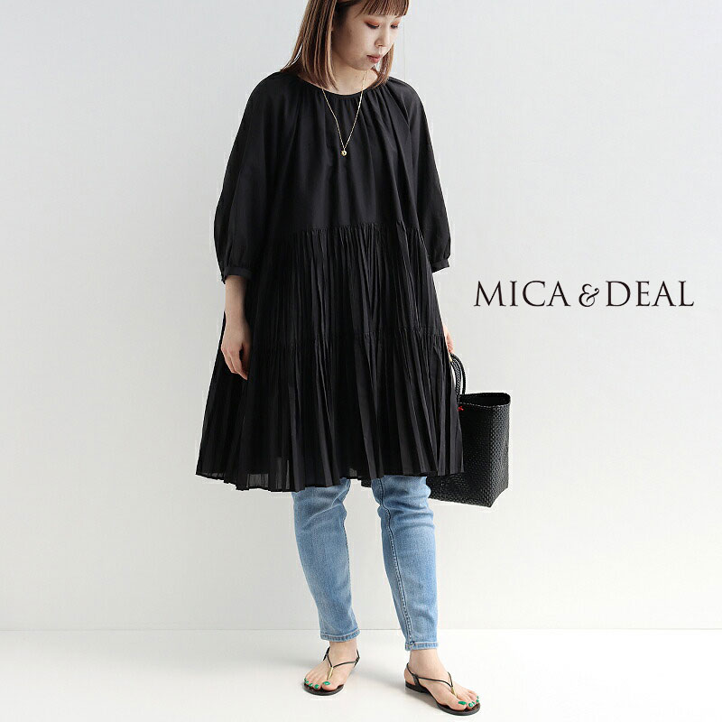 【楽天スーパーSALE】【40%OFF】MICA&DEAL マイカアンドディール　コットンシルクプリーツチュニック 0122201104◆4 |  DECO APARTMENT STORE楽天市場店