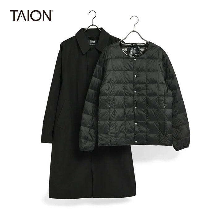 TAION/タイオン CR BAL COLLAR COAT SET＋104（JACKET）/CR バル色つや厚地の外套(+落ちこむ上衣) CR01B\u003cBR\u003e【ユニ一発やる】\u003cBR\u003e【BLACK】