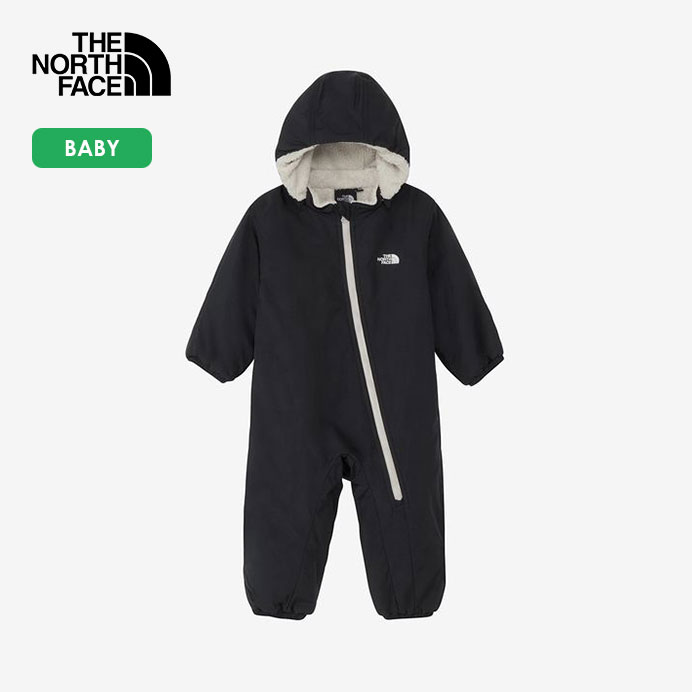 THE NORTH FACE/ザ・ノース・フェイス　B TNF COZY WRAP SUIT/TNFコージーラップスーツ(ベビー)　NYB82540【ベビー】【(KF)ブラック&times;フォッシルアイボリー】【アウトドア　キャンプ　通園　お出かけ】｜DECO APARTMENT STORE店