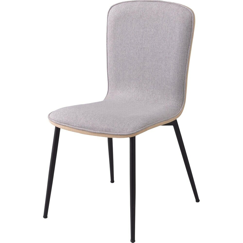 メイソン ダイニングチェア ブラウン PC-106BR チェア ダイニングチェア アームレスチェア 北欧 木製 アームレス 肘なし おしゃれ グレー スチール脚 ファブリック シンプル|DECO MAISON