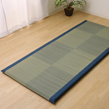い草ごろ寝マット 『ノア40 Sらくらく』 ブルー 約90&times;200cm 7557609 寝具 寝装・寝具｜DECO MAISON