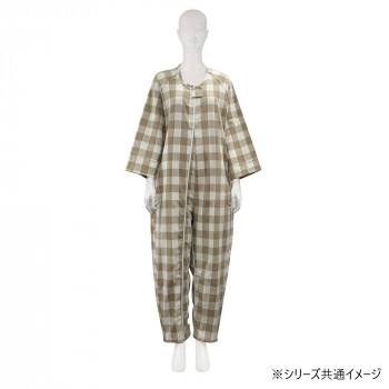フドーねまきB 厚手 チェックベージュ S 106892 ベビー/シルバー 介護用品
