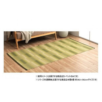 日本製 洗えるカーペット グリーン 本間8畳 約382&times;382cm 1090580122002 インテリア 敷物・カーテン｜DECO MAISON