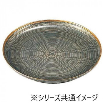 福井クラフト 尺3冠皿 金駒筋 グレーパール 53290150 家事用品 調理用品