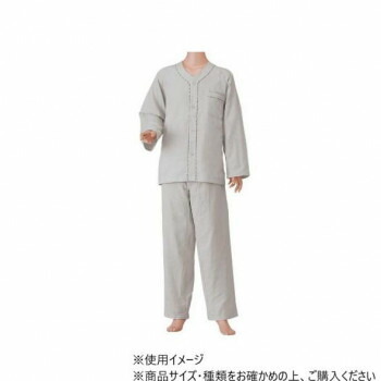 神戸生絲 紳士楽らくガーゼパジャマ上下(長袖) M No.801 グレー アパレル　メンズ メンズ（その他）