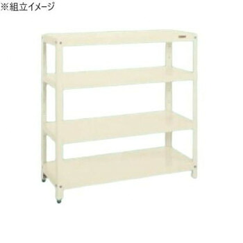 サカエ スーパーラック 4段タイプ 1220×600×1200mm アイボリー SPR-1124I 家具/収納 オフィス収納