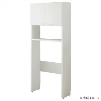 洗濯機ラック NC-1880 日本製 棚付き 幅80cm 洗濯機の上に収納スペース 洗濯機ラックNC-1880 (ホワイト