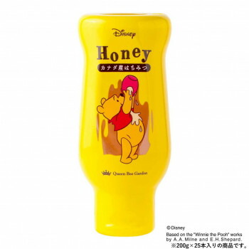 クインビーガーデン ディズニー くまのプーさん カナダ産純粋はちみつ 200g×25本 軽食品 米・雑穀・パン・シリアル画像
