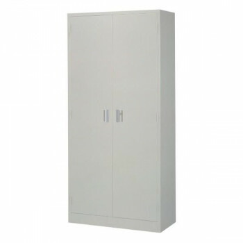 A4対応書庫/D:400タイプ 両開書庫 H1860 棚板4枚付 ニューグレー COM-FH40-G19 家具/収納 オフィス収納