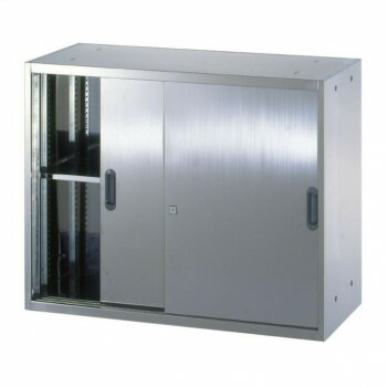 壁面収納家具 ステンレス収納庫 引違戸 H720 棚板1枚付 COM-STS4-7 家具/収納 オフィス収納