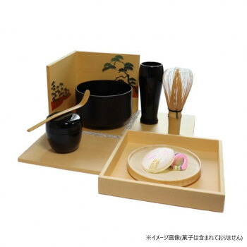茶道具　お点前セット　喫茶箱　白木地(ナチュラル)・松　 家事用品 調理用品