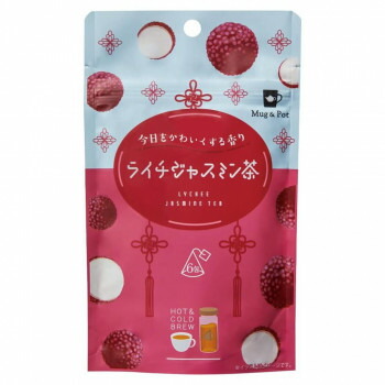 Mug＆Pot　1杯用ティーバッグ　フレーバーティー ライチジャスミン茶 (2g×6P)　12個セット 690 軽食品 飲料