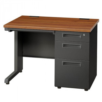井上金庫販売 オフィス用テーブル W1000 3段右袖 B/ウォールナット GSD-B107-3R WN 家具/収納 オフィス収納｜DECO MAISON