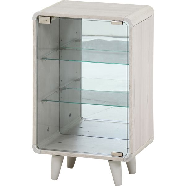 コレクションシェルフ クレール ミドル ホワイトウォッシュ 組立品【代引不可】|DECO MAISON