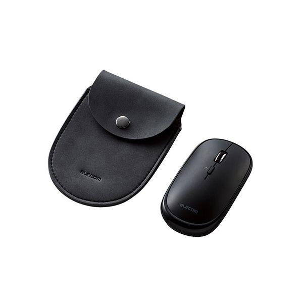 エレコム マウス／Bluetooth／4ボタン／薄型／充電式／3台同時接続／ブラック M-TM15BBBK