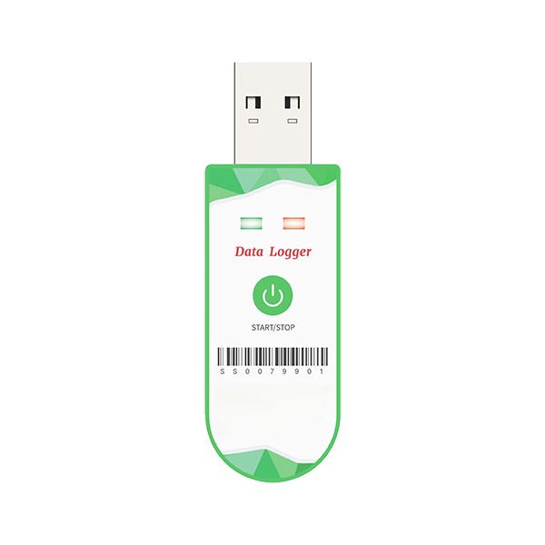bitstrong 使い切り温度データロガー -30～+70℃ 1箱(20個入) ホワイト×ライトグリーン BS-LOG-TempSSTiny20P