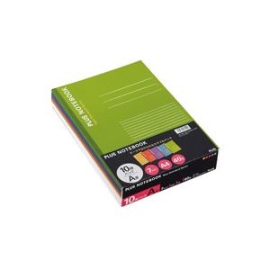 （まとめ）プラス ノートブック NO-204AS-10CP A4 A罫 10冊【×2セット】