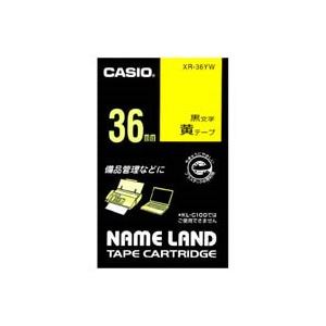 (業務用2セット) CASIO カシオ ネームランド用ラベルテープ 【幅：36mm】 XR-36YW 黄に黒文字