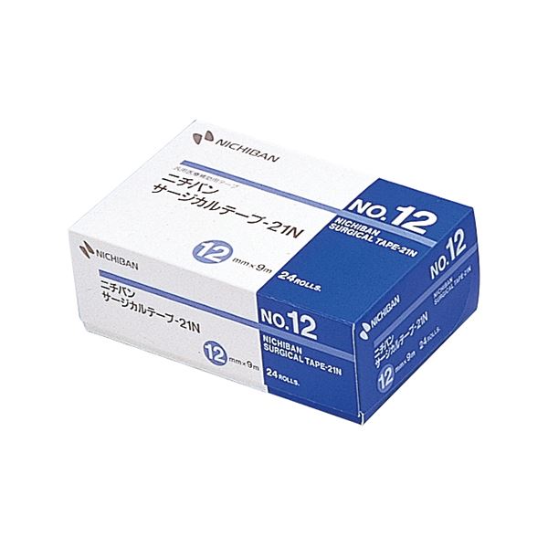 (まとめ)ニチバン サージカルテープ-21NNo.12 12mm×9m STN12 1箱(24巻)