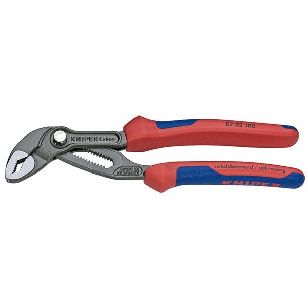 KNIPEX クニペックス コブラ ウォーターポンププライヤー コンフォート サイズ55×18×180mm パック入 8702-180SB 工具 ツール