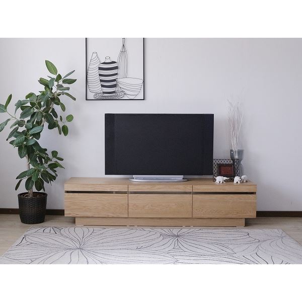 TVボード（ナチュラル） 幅約180cm [完成品］【代引不可】｜DECO MAISON