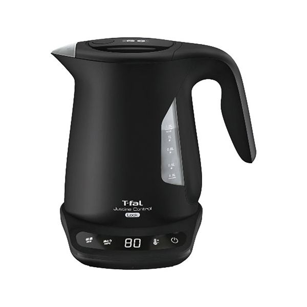 ティファール ジャスティンロック コントロール 電気ケトル1.2l ブラック 【倒れてもこぼれにくいお湯漏れロック機能】 1152-044