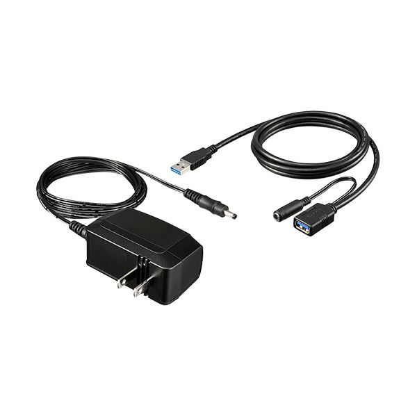 (まとめ) バッファローポータブルHDD向け給電用ACアダプター AC-DC5PSC2 1個 【×3セット】