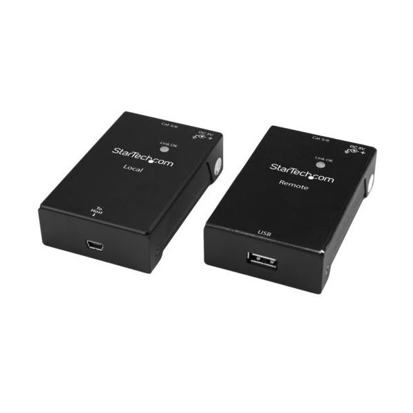 StarTech.com Cat6対応 1ポートUSB2.0エクステンダー延長器 最大50m延長 ブラック USB2001EXTV1個|DECO MAISON
