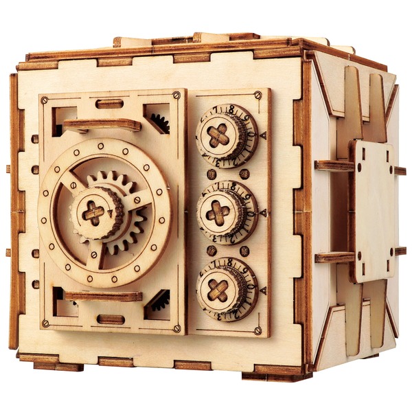 逸品　金庫型貯金箱 68-5386-04 木製ダイヤル式金庫型貯金箱クラフトキット 58431 【AXEL