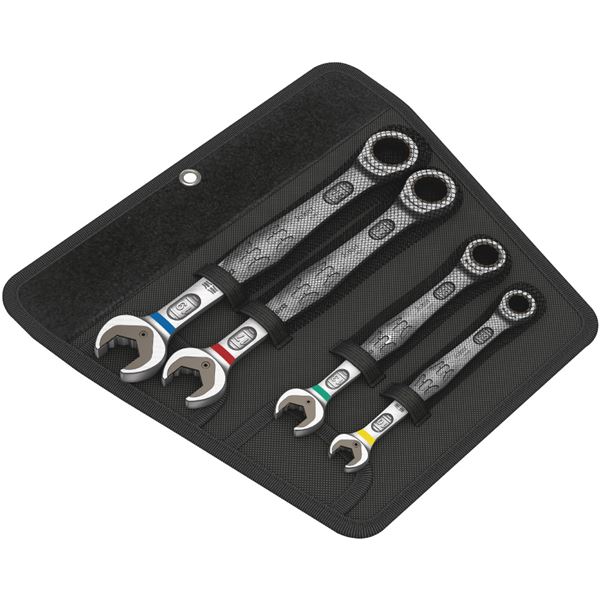 WERA ヴェラ 4本組 ラチェット式 コンビネーションレンチ セット 収納ポーチ付 073290 工具 ツール DIY 作業工具 道具 レンチ|DECO MAISON