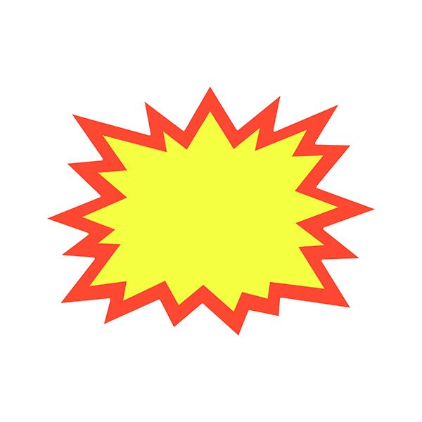 （まとめ） ササガワ手書きPOP用カード 爆発型 無地 13-4200 1パック（5枚） 【×10セット】