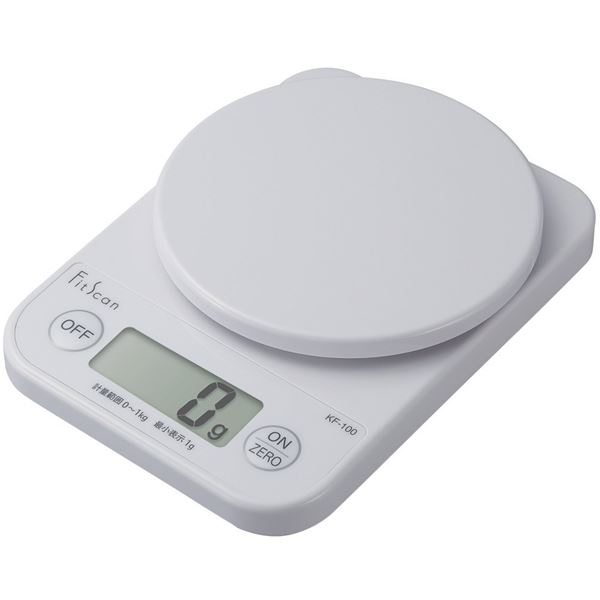 〔3個セット〕 タニタ 計量器 幅11cm ホワイト 最大表示1kg 単4電池対応 デジタルクッキングスケール 料理はかり キッチン 台所