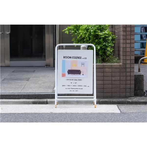 サインボード ホワイト (約W45×D36×H70cm) 完成品