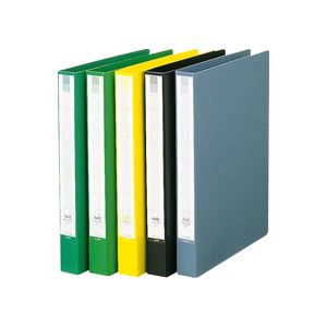 （まとめ） ライオン事務器リングファイル A4タテ 2穴 210枚収容 背幅35mm ライトグリーン RF-103B 1冊 【×10セット】