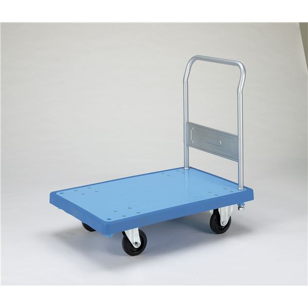バンパーキャリー/台車 【大 固定式 5インチ ゴム車】 自在×2 固定×2 ブルー【代引不可】|DECO MAISON