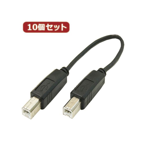 変換名人 10個セット USBケーブル20cm B（オス） to B（オス） USBBA-BA20X10 4,532円