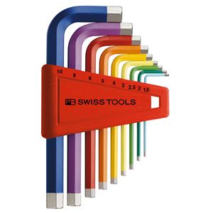 PB SWISS TOOLS 210H-10RB ホルダー付 レインボーレンチ セット パックナシ 工具 ツール DIY 作業工具 道具 レンチ