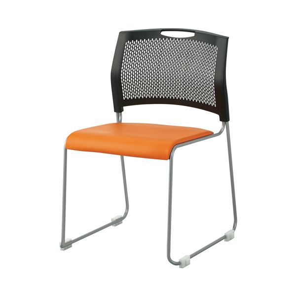 ジョインテックス 会議イス FRS-10L OR マンダリンオレンジ｜DECO MAISON